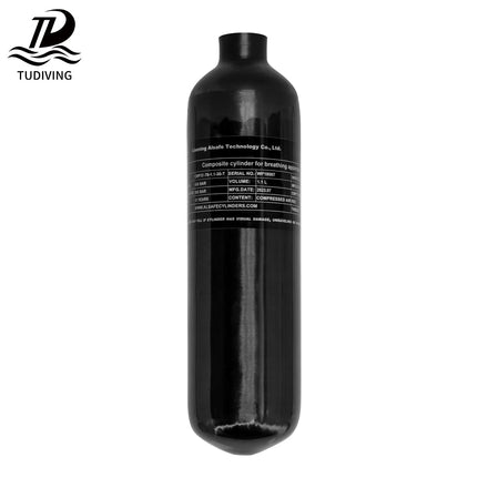 TUDIVING CE 1.1L 30mpa 4500psi 300bar High Pressure PCP Paintball Fire Rescue Portable Scuba Diving Carbon Fiber Gas Bottles