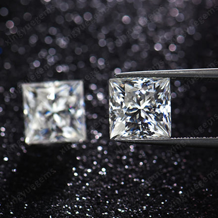 Xingyue Gems D Color VVS Square Shape Princess Cut Moissanite Price Per Carat