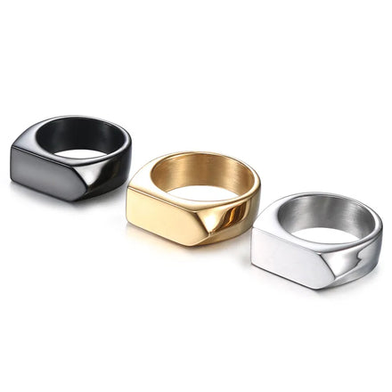 Wholesale Men's Stainless Steel Ring Fashionable Smooth Arrow Titanium Steel Inlay Creative Simple Design for Party Wear