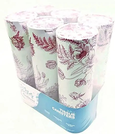 100% Virgin Wood 4 Packs Car Tissues Tube Box with Facial Tissue for Travel Tissues Packs Fit for Car Cup Holder