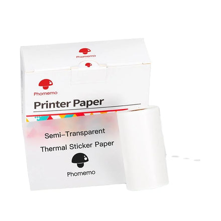Phomemo M02 Mini Printer Bluetooth Thermal Photo Printer with Transparent Sticker Paper