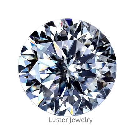 Luster Customized Brilliant VVS D White Stone plum Cut Round Loose Moissanite