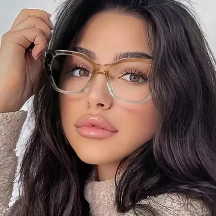 Big Triangle Glasses Frame Women Fashion Anti Blue Light Myopic Optical Frame Vintage Ladies Women Eyeglass Frames in Red