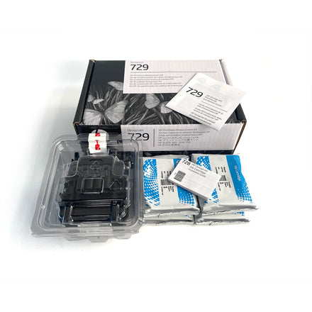 New Original 729 Print Head with 4pcs Ink Cartridge F9J81A for HP Designjet T730 T830 Printer