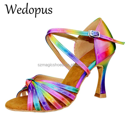 Customized High Heel 9CM Dancing Shoes Women Ballroom Latin 1 Pair