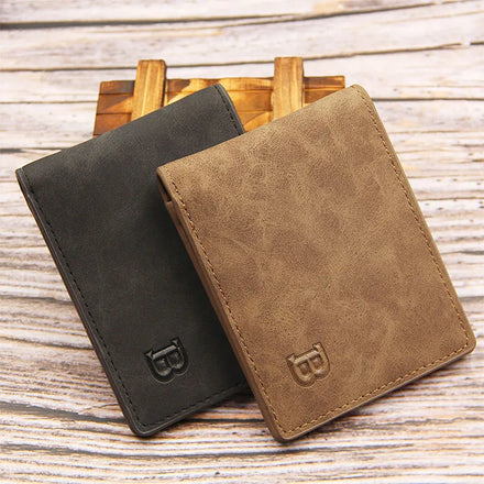 Wallet Factory Men PU Wallets Suede Business Style Bifold Rfid Blocking Purse Male Wholesale Stock