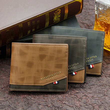 Wallet Factory Men PU Wallets Business Style 4 Colors Bifold Rfid Blocking Purse Male Wholesale Stock