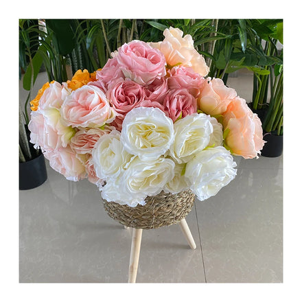 9 Rain Austin Roses Artifical Flowers Dekoration