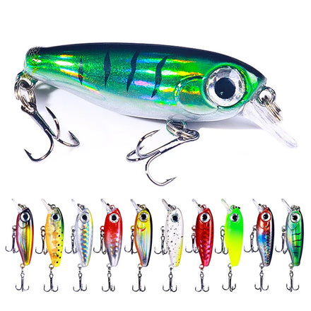 WEIHE 3.8cm 2.8g 10Colors Artificial Hard Minnow Fishing Lure Sinking Water Bait for Casting
