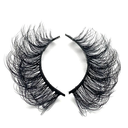 Handmade Natural 3D Faux Mink Lashes Premium Soft Full Strip Lashes Wholesale Popular D Curl Russian Curl Lashes