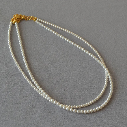 Fine Jewelry Brass French Pearl and Gold Necklace Freshwater Minimalist Pearls Choker Necklaces Price for Single