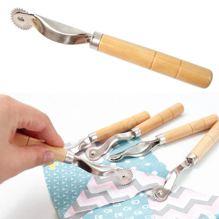 Seam Roller Press Quilting Tool for Hand Sewing Wood & Metal Construction with Smooth Rounded Edges