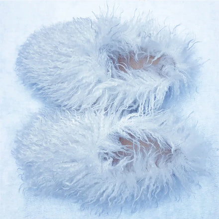 2022 Hot Sale Long Hair Fashion Slippers Sheep Fur Slides Famous Brands Mongolian Fur Slippers