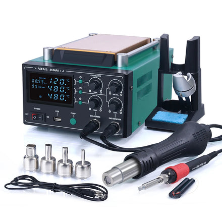 YIHUA 853AAA-I Upgrade Version 3 in 1 Digital SMD Desoldering Hot air Phone Screen Repair Machine BGA Rework Soldering Station
