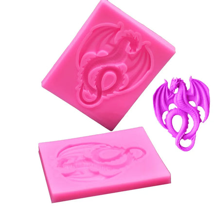 HY Dragon Silicone Mold Flying Dragon Fondant Mold Baking Tool for Cake Decoration