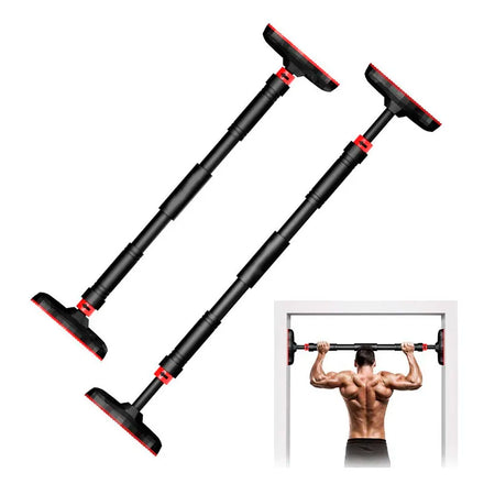 Adjustable Length Steel Workout Trainer Home Gym Fitness Pull-up Chin-up Bar No Drilling Horizontal Bar