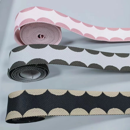 50 mm Colorful Jacquard Cotton Polyester Webbing Canvas Belt Bags Straps Hats Decorative Accessories