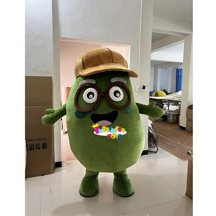Cute and Customizable Inflatable Peas Mascot Costume for the Elderly Avocado Party Costume for the Elderly for Sale