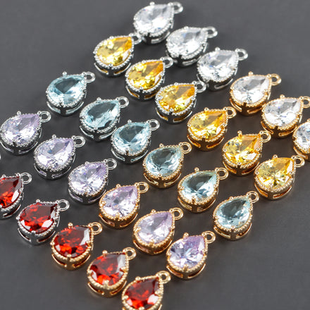 M998 10pcs/lot Jewelry Accessoriespass REACHnickel Free18k Gold Rhodium Platedcopperzirconsdiy Pendants
