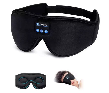 Wireless Bluetooth 5.3 Earbuds with Sleep Headphones Breathable Music Speakers and 3D Eye Mask Headband Thin for Side Sleepers