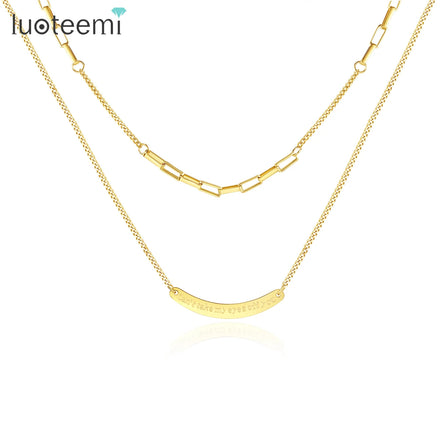 SP-LAM Stainless Steel Chain Lady Jewelry Girl Delicate Personalized Gold Plated Customize Necklace