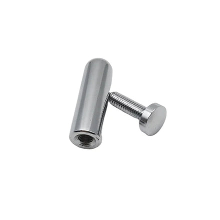 1/2\ Diameter Steel Desktop Table Standoffs Chromed Finish 1/4\-D12X40 Fasteners for Material Hole Product Category Fasteners