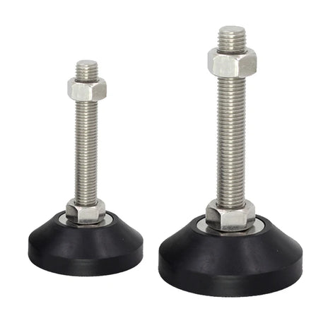 Rubber Leveling Feet Refrigerator Leveling Feet Stainless Steel 304 Adjustable Leveling Feet M12 With Nylon Base Dia 80mm