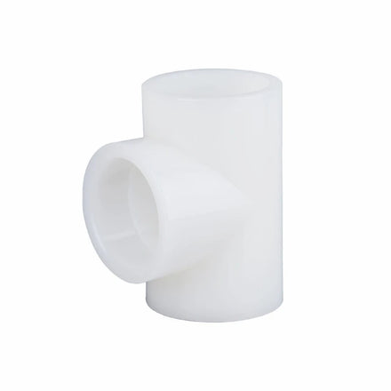 China Hot Sales DN200 to DN300 Pvdf Pipes and Fittings 8 inch to 12 inch Tee Straight Pvdf Tee