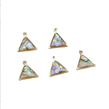 Alloy Heart Round Triangle Charms Diy Earrings Button Necklace Ring Bracelet Brooch Accessories Resin Shells Jewelry Pendants