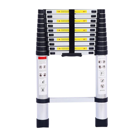Adjustable Double Sided Multi-Purpose Telescopic Retractable Ladder Modern Industrial Aluminum 22 Steps 30cm Step 150kg Capacity