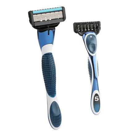 RTS 5 Blade Refreshment Shave Razor Metal Handle Men's Face Shaving Razor System Razor