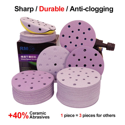 Wholesale High Quality Sand Paper 6 Inch Sandpaper 80/120/180/240/320/400/600 Grit for 150mm Automotive Car Sanding Discs.