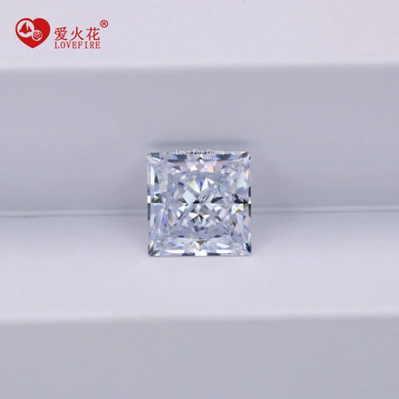 Wholesale Loose 5a+ Cz White Color Custom square Crushed Ice Cut Cubic Zirconia