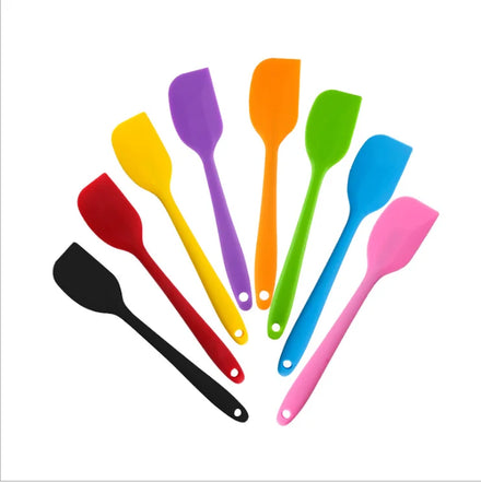 One Piece Design Silicone Heat Resistant Colorful Kitchen Tools Silicone Scraper Spatula for Baking Cooking