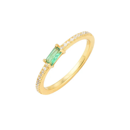 925 Silver Zircon Ring 18K Gold Plated Pave Setting Classic Religious Christian Wedding Women's Trendy Style
