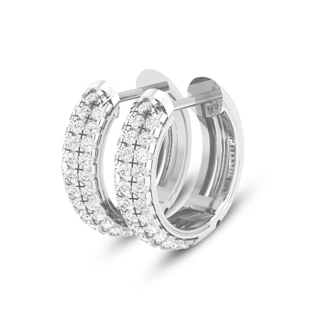 2025 New Trend Jewelry Manufacturer 925 Silver 14K Gold Engagement Wedding 0.8ct Moissanite Women Big Diamond Hoop Earrings