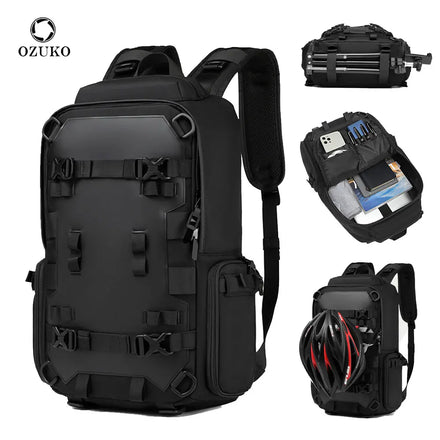 OZUKO 9587 Hot-Sell Skateboard Anti-Theft Laptop Backpack New Waterproof Hiking Gym Bag College Sports Travel Backpack for Men