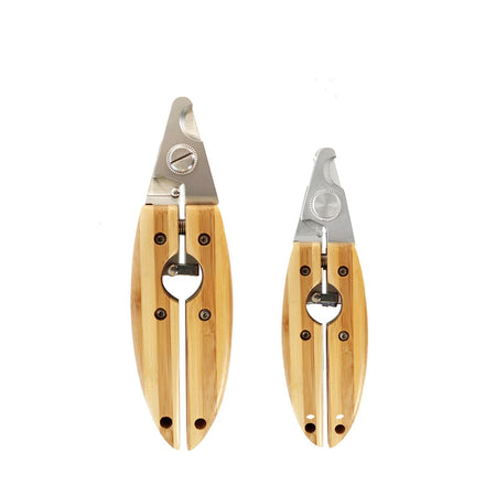 Environmental Friendly Recyclable Custom LOGO Bamboo Wood Pet Nail Clippers Cat Dog Scissors Trimmer Nail Clippers for Pet Cat