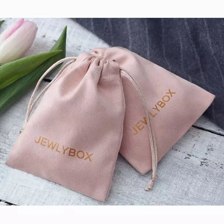 Custom logo Eco Friendly Velvet Drawstring Microfiber Velvet Bag Gift Packaging Suede Jewelry Pouches