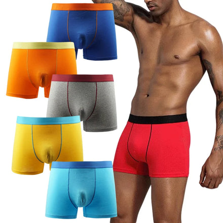 Solid Color Super Stretch Sports Shorts Cotton Fiber Breathable Custom Briefs Comfortable Knitted Fabric Boxer Print Pattern