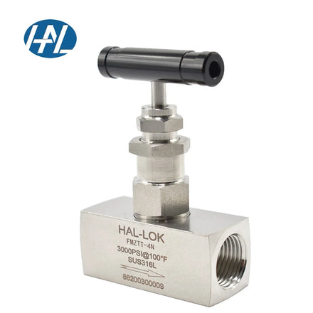 316L Stainless Steel Manual Straight Pattern Female Needle Valve for Gas up to 3000psi 0~200 Hydraulic Instrument Stop Valve
