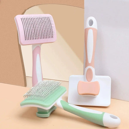 Self Cleaning Pet Slicker Brush Skin Friendly Dog Hair Deshedding Grooming Tool Cat Brush for Shedding
