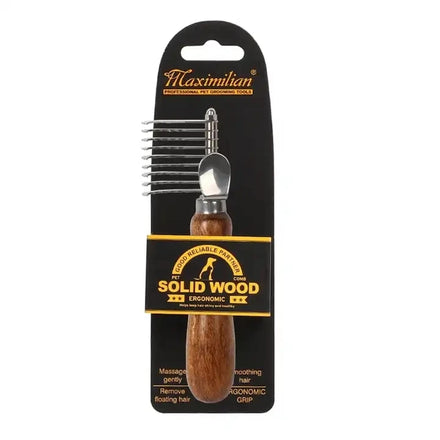 Factory Wholesale Classical Style Upscale Wooden Pet Open Knot Comb Cat Dog Dematting Grooming Comb