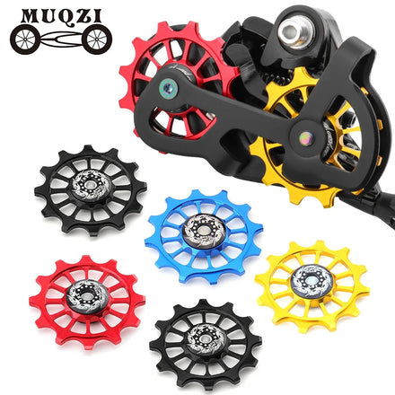 MUQZI Bicycle Rear Derailleur Pulley Ceramics Bearing 12t Positive Negative Jockey Wheel Guide Wheel