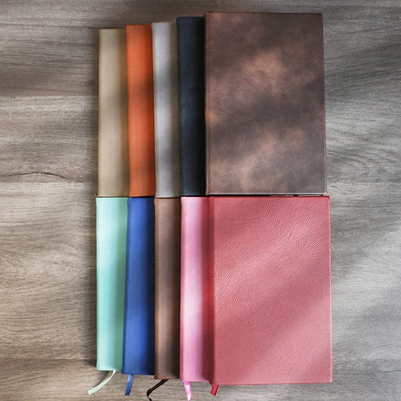 Custom A5 Notepad Travel Journal Dot Grid Hard Cover Travelers Laserable Leatherette Diario Composition Notebook