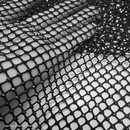 3MM Shiny Rhinestones Mesh Stretchable Rhinestones Fabric Elastic Rhinestones Net for Garment Dress