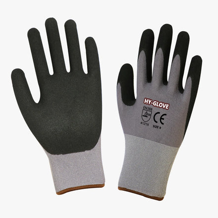 15 Gauge Stretch Nylon Coated Nitrile Gloves Safety Work Glove Guante De Trabajo De Seguridad Nitrile Coated Work Gloves