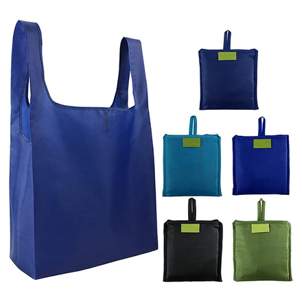Custom Folding Recycle RPET Shopping Tote Bag Reusable Eco Friendly Nylon Grocery Gift Promotional Bags