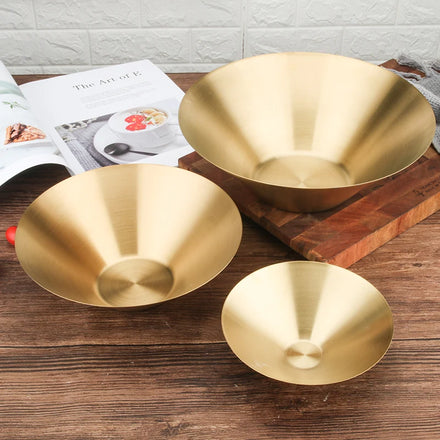 2023 New Design Korean Style Nesting Bowl Food Grade Material Stainless Steel 304 Salad Mixing Bowls Restaurant Serving Bowls
