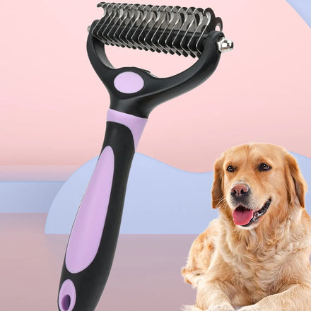 Pet Grooming Brush Self Cleaning Automatically Dog Cat Slicker Brush Remove Dog Hairs Double Sided Pet Open Knot Comb